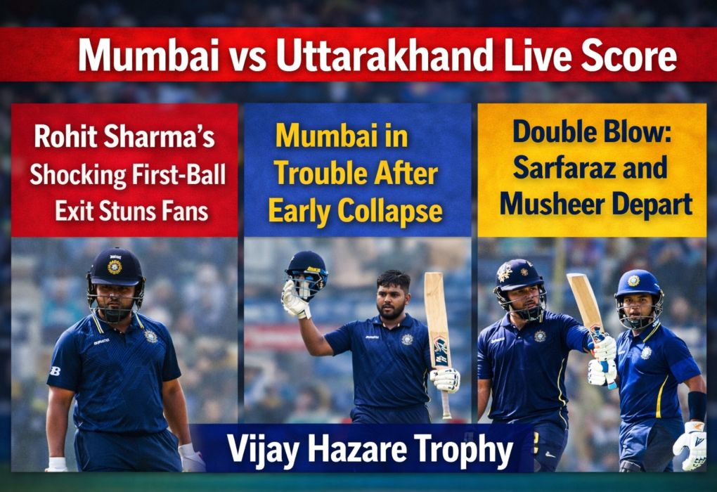Mumbai vs Uttarakhand Score: Falls for Duck in Vijay Hazare Trophy