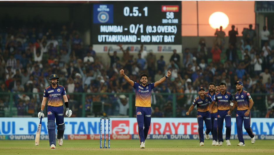 Mumbai vs Uttarakhand Score: Falls for Duck in Vijay Hazare Trophy 